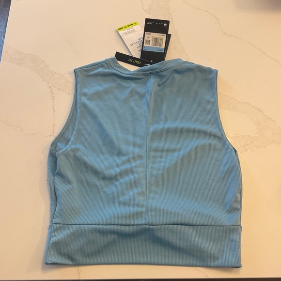 Nike Light Blue Ribbed Twist-Front Cropped Tank - Picture 5 of 6